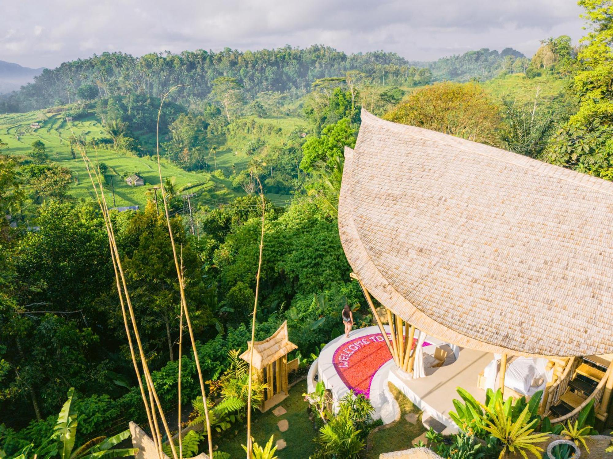 Villa Danaswari Bali Bamboo House Selat Esterno foto